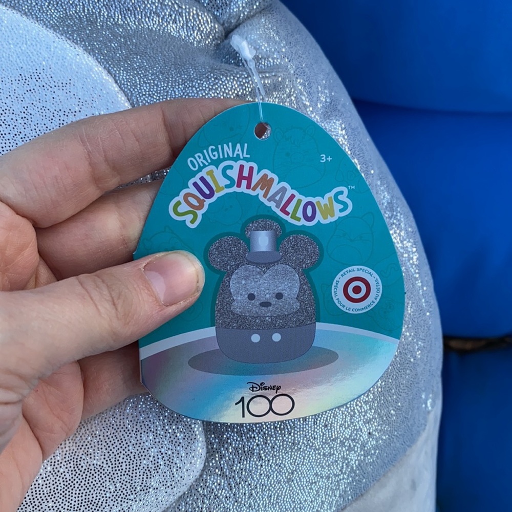 Original Squishmallows Mickey Mouse Disney 100 Retail Special SilverGlitter NWTS - Picture 3 of 10